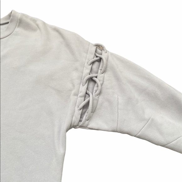 ALO Yoga Hook Up Dove Grey Sweater Sweatshirt - Picture 8 of 13